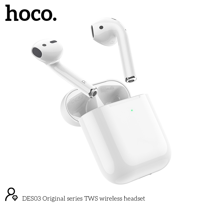 Hoco DES03 TWS In-ear / Earbud Bluetooth Handsfree Ακουστικά Λευκά