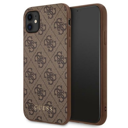 Guess 4G Metal Gold Logo Hard Case iPhone15 Pro Max Καφέ